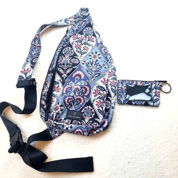 Vera Bradley Lighten Up Essential Compact Sling Purse Ornate Bloom & Zip ID Case main image 7